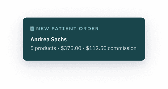 New patient order notification